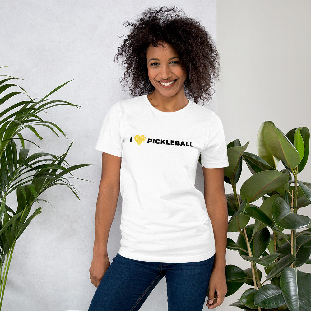 I Heart Pickleball unisex t-shirt